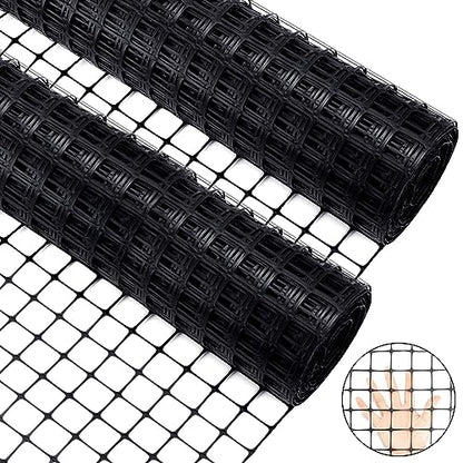 Windyun 2 Rolls 2'x100' Plastic Mesh Fence for Garden - size: 100 ft