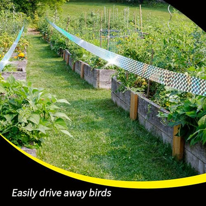Bird Scare Tapes 500FT*2 Reflective Flash Tape for Birds, Bird Scare Device Double Side Ribbon Scare Birds Away for House, Garden, Yard, Orchard, Patio, Outdoor - size: 500ft*2-Roll-Packaging