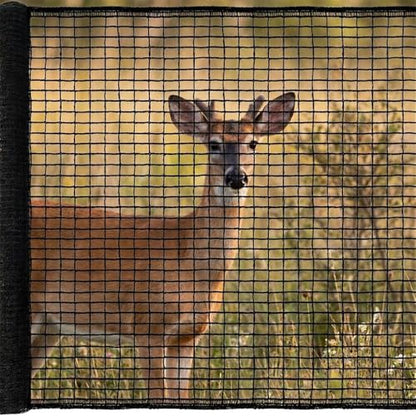 Junflying Deer Fence Netting 4x100 FT, Heavy Duty Plastic Mesh Fencing Roll - size: 4X100 FT