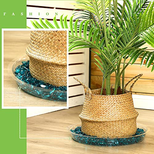 Shellwei 18 Pack 18 Inch Plastic Plant Saucers Extra Large Clear Flower Pot Drip Trays Plants Drip Tray Plant Drainage Tray Plants Saucer Trays for Indoors Outdoors - size: 18 Inch