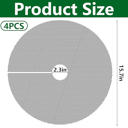 Adnee 4 Pcs Plant Pot Grids, 16" Cuttable Round Planter Pots Soil Guard - color: 4 Pcs 15.7" Round