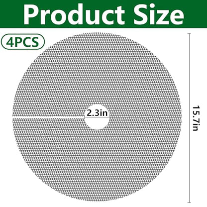 Adnee 4 Pcs Plant Pot Grids, 16" Cuttable Round Planter Pots Soil Guard - color: 4 Pcs 15.7" Round