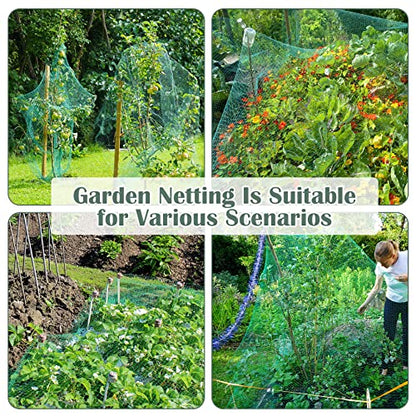 Unves Garden Netting, 13 x 33 FT Heavy Duty Bird Net, Green - color: Green, size: 13 x 33 Ft