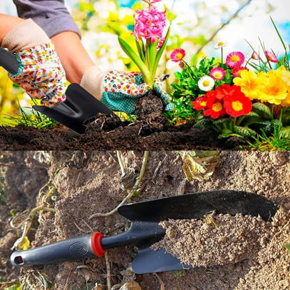 Garden Trowel Bend Proof Iron Hand Shovel Heavy Duty Digging Tool - color: Black Garden Trowe