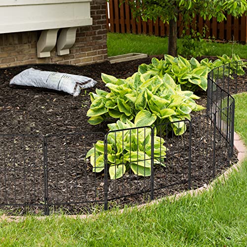PINPON 25-Pack Square Garden Fence 24inH x 27ftL Rustproof Animal Barrier - size: 27ft-25pack