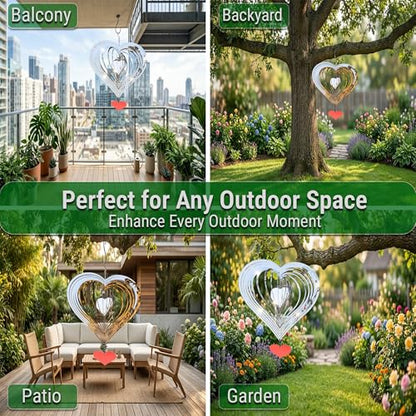 Reflective Bird Deterrents for Outside, Woodpecker Repellent - size: Big Heart
