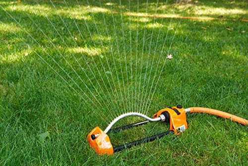 Dramm 10-15001 18" Red Premium Metal Oscillating Sprinkler With Brass Nozzle Jets