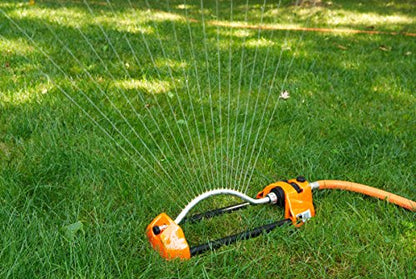 Dramm 10-15001 18" Red Premium Metal Oscillating Sprinkler With Brass Nozzle Jets
