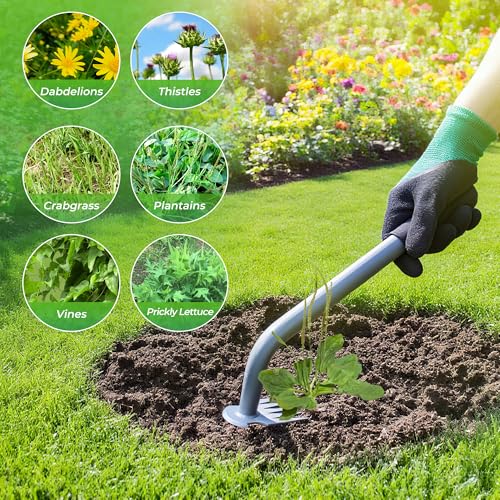 Walensee Weed Puller Tool - Durable Weeding Tool for Dandelions & Crabgrass