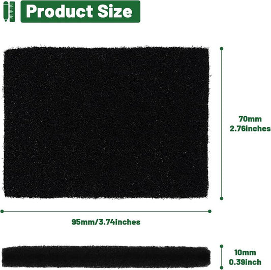 Compost Bin Carbon Odor Filters Substitute for Jo-seph Intelligent Waste Food Waste Caddy Replaceable Rectangle Activated Carbon Filters Pad for Kitchen (Pack of 4) - size: M-4Pack
