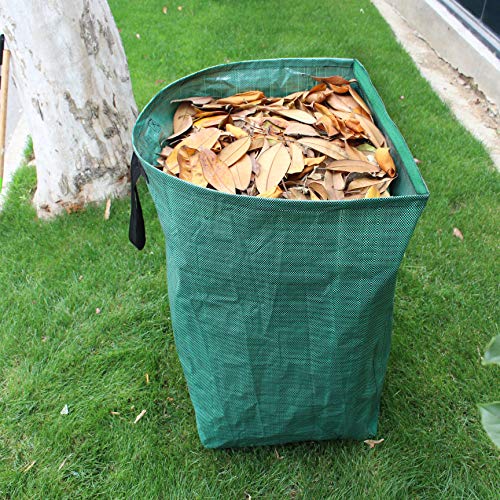 Gardzen 2 Pack 53 Gallon Dustpan Style Yard Waste Bags Reusable