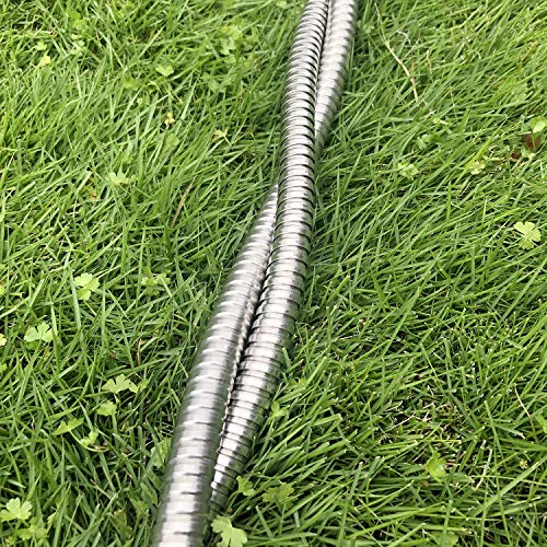 Yanwoo 304 Stainless Steel 6 Feet Short Garden Hose with Female to Male Connector, Water Hose, Metal Hose, Outdoor Hose (6ft) - size: 6ft
