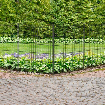 INJOPEXI Decorative Garden Fence 6 Panels 13ft(L)×36in(H) Garden Fences with 6 Panels Rustproof Metal Wire No Dig Temporary Animal Barrier Fencing Outdoor Dog Fence for Yard Patio - Without Gate - size: 6 Panels 13ft(L)-36"(H) - Without Gate