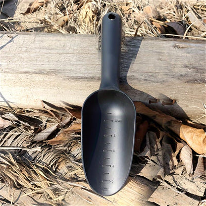 1PC Garden Soil Scoop Thick Plastic Lightweight Hand Shovel with Ergonomic Handle for Potting Succulents Balcony Plants, Black - color: Black