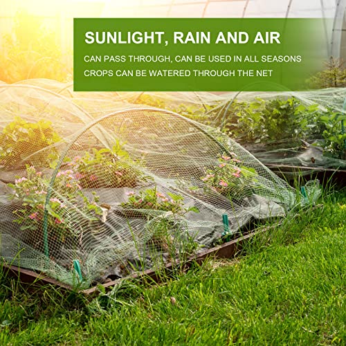 10 x 50FT Garden Netting, Cookmaster Plant Covers Durable Ultra Fine Mesh Protection, Garden Plant Row Cover, Raised Bed Barrier Screen Protection Net Cover for Plant Vegetable Fruit Flower