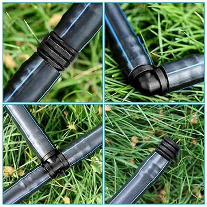 Maitys 8 Pcs 1/2 Inch Drip Irrigation Fitting Soaker Hose Repair Kit, Mixed - style: Mixed