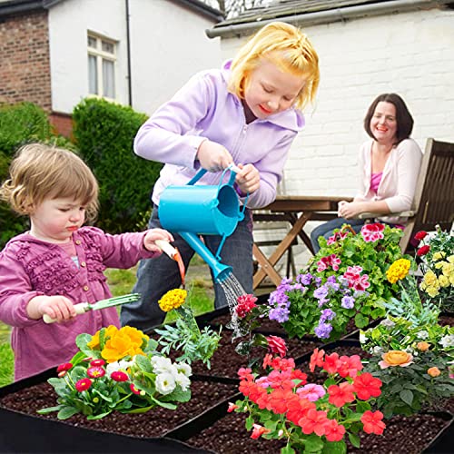 Niurui Fabric Raised Garden Bed 128 Gallon 8 Holes Rectangle 400G Thick Nonwoven Gardening Grow Bags Planting Container for Growing Herbs, Flowers and Vegetables,Black 6x3x1ft - size: 128 Gallon