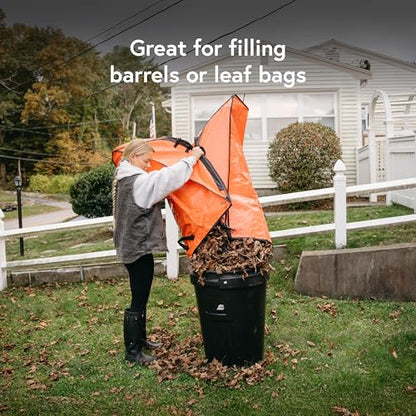 4' x 6' Sport Leaf Tarp - 24 sq ft Yard Cleanup Tarp with 6 Handles & Ground Stakes for Raking, Garden Debris & Yard Waste Removal, Wind Proof - size: 4' x 6'
