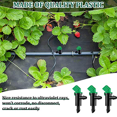 Mudder 60 Pieces Flag Drippers Emitters for Drip Irrigation,4 Gallon,Green - color: Green, size: 4 Gallon