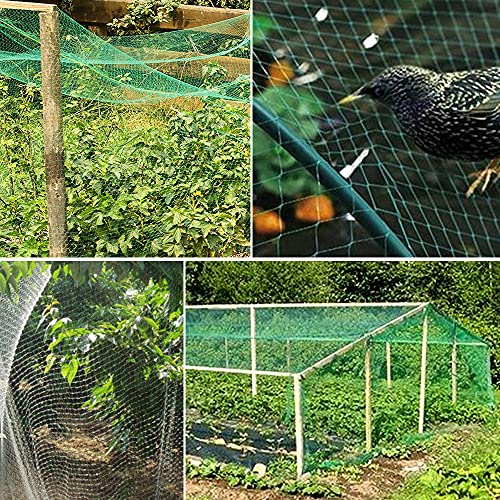 20 x 33ft Garden Netting, Bird Netting Strawberries Cover for Plants, Fruit, Vegetables,Seedlings with 100 PCS of Zip Ties - size: 20x33ft