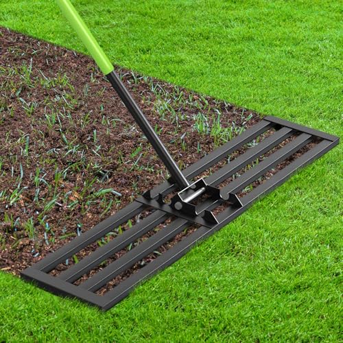 Seeutek Lawn Leveling Rake, 45" x 10" Heavy Duty Ground Leveler - size: 45"*10"