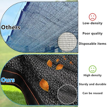 36 ft x 18 ft Black Pool Leaf Net for Rectangle Inground Above Ground Pool Screen Fine Mesh Sunshade Catches Leaves - size: 36' x 18' (Rectangular)