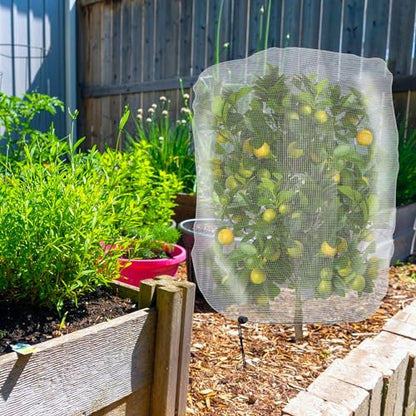 6 Pcs Insect Bird Barrier Tree Net, 3.9 x 3.2 Ft Garden Netting Plant Cover - color: 6 Pcs, size: 3.9x3.2 ft
