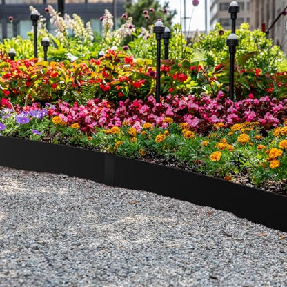 6 Pack Metal Edging for Landscaping, 40" L × 8" H Garden Edging - color: Black, size: 8 inches