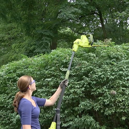Sun Joe Corded Convertible Pole Hedge Trimmer with Dual Blade, SJH904E
