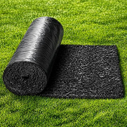 Rubber Mulch Mat 72"x24" Recycled Weed Barrier for Garden Paths