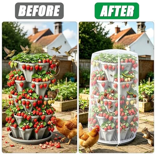 39.6x32.4 Garden Netting with Zipper for Tomato Strawberry Herb - size: 39.6 x 32.4 Inch