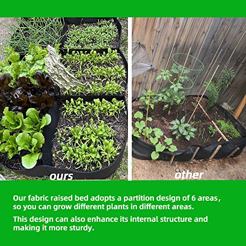 CJGQ Fabric Raised Garden Bed 4x2x1ft Garden Grow Bed Bags for Growing Herbs, Flowers and Vegetables 55 Gallon(2PACK)… - size: 4ft*2ft*1ft-2 Pack
