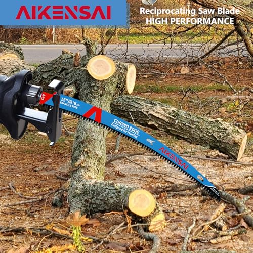 3-Piece 15 Inches Curved Pruning Reciprocating Saw Blades 6 TPI