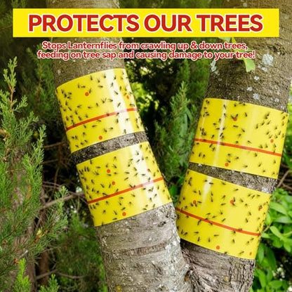 10 Rolls Sticky Fly Trap 30 ft Each, Fluorescent Yellow - color: Fluorescent Yellow