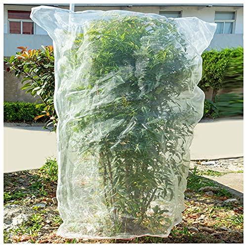Insect Bird Barrier Mesh, 3.5 x4.6FT Garden Netting Barrier with Drawstring - size: 3.5 x 4.6 FT x 1Pcs