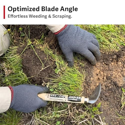 HOUNEN Japanese Stainless Steel Hand Weeder, 4.7-Inch Optimized-Angle Blade - color: 4.7" Stainless Weeding Sickle