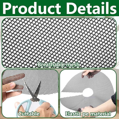 Adnee 4 Pcs Plant Pot Grids, 16" Cuttable Round Planter Pots Soil Guard - color: 4 Pcs 15.7" Round