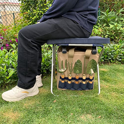 Gardening Tool Set,Garden Stool with Tools