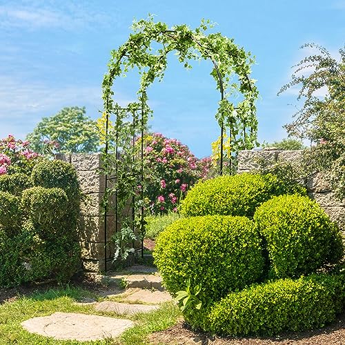 DREAMADE 7.2 ft Garden Arch, Metal Garden Arbor Trellis