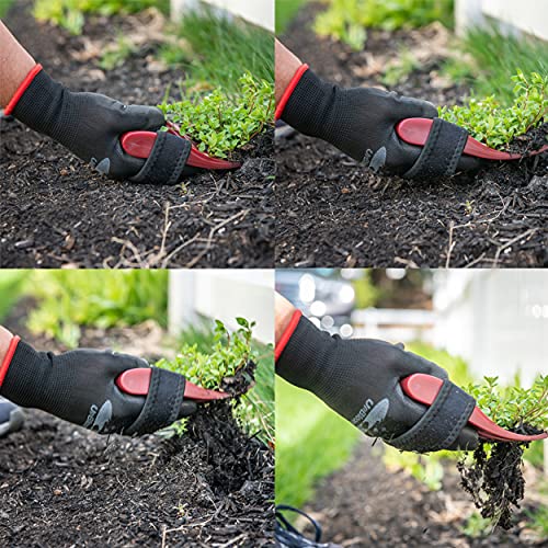 UpBloom - Garden Hand Cultivator Includes 2 Pairs of Spandex Gardening Gloves - ergonomically Designed to Hand rake, dig, Weed, Plant, Aerate and Cultivate Vegetable and Flower beds (Medium) - size: Medium