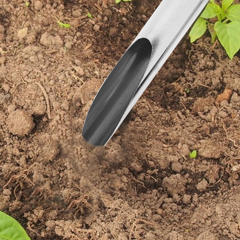 HANABASS Stainless Steel Gardening Scoop Small Handheld Soil Shovel Tool for Planting Fertilizing Weeding Portable Lightweight Durable Potting Scooper for Bonsai Vegetable Plants