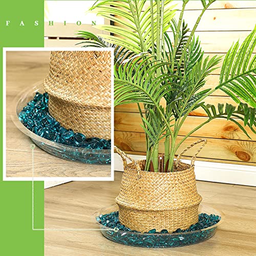 Shellwei 18 Pack 20 Inch Plastic Plant Saucers Extra Large Clear Flower Pot Drip Trays Plants Drip Tray Plant Drainage Tray Plants Saucer Trays for Indoors Outdoors - size: 20 Inch