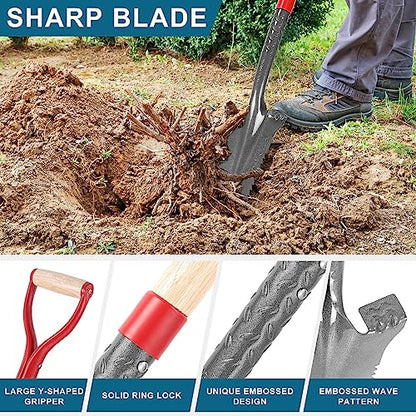 Drain Spade Garden Digging Serrated Shovel 44 inches - style: Garden