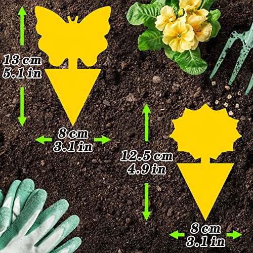 Fruit Fly Traps Indoor Fungus Gnat Trap 48PCS for Plants Yellow Outdoor - color: Yellow, size: 48PCS