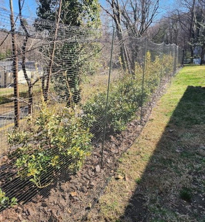Junflying Deer Fence Netting 5x100 FT, Heavy Duty Plastic Mesh Fencing Roll - size: 5X100 FT