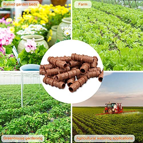 21-Pack Drip Irrigation Universal Barbed Coupling Fitting, Barbed Connectors for 1/2" Drip Tubing - style: 21P-Coupling
