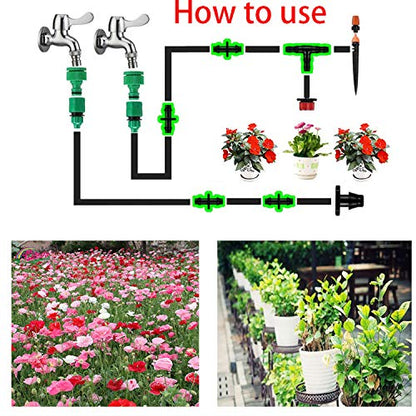 300Pcs Barbed Connectors Irrigation Fittings Kit for 1/4 Inch Tube - color: 300 Pieces Irrigation Fittings Kit