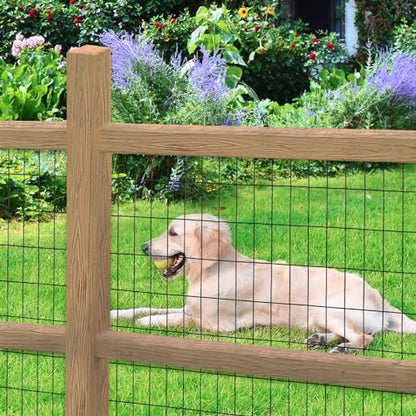 Black PVC Coated Welded Wire Fence 36" x 50' Roll, 2"x4" Mesh, 14 Gauge - color: Black, size: 2''x4'' 14GA 36''x50'