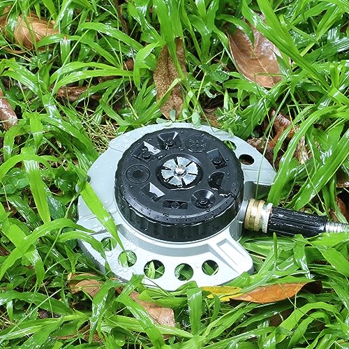 STYDDI Turret Pattern Sprinkler on Metal Base, 9-Pattern Lawn Sprinkler - size: 9-Pattern