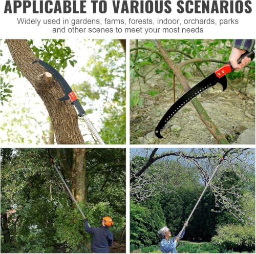 Pole Saw Blade 17-Inch, 65Mn Steel Tree Pruner Replacement Blade Triple-Cut Teeth Compatible with Manual Pole Saw, Suitable for Multi-Purpose Handheld Pruning Saw - color: Saw Blade Only